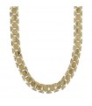 Etruscan Necklace - Itaca Gold Chain with Flat Geometric Link