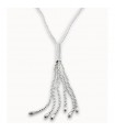 Uno de 50 - Clàsicos Long Sterling Silver Plated Necklace with Whip Design