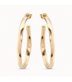 Uno de 50 Earrings - Gold Wavy Open Hoop