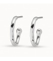 Uno de 50 Earrings - Silver with Irregular Circle