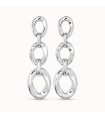 Uno de 50 Earrings - Joyful Silver Pendants with Oval Links