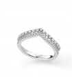 Buonocore Ring - Wave in 18K White Gold with Natural Diamonds 0.28 ct - 0