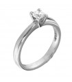 Crivelli Woman's Solitaire Ring - in White Gold with Diamond - 0