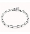 Bracciale Uno de 50 - Hazte Uno Silver a Catena con Maglie Grandi - Misura M