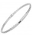 Bracciale Zancan - Insignia 925 in Argento 925% con Maglia Veneziana e Spinelli Neri