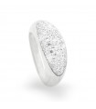 Rue Des Mille Ring - Cleo Chevalier in 925% Silver with White Zircons - Size 8