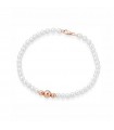 Bracciale Lelune - Young con Perle Coltivate 4.5-5 mm e Sfere in Oro Rosa 18 Carati