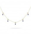 Girocollo Rue Des Mille - Essence Gold con 5 Stelle e Zirconi Blu