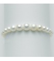 Miluna Woman's Bracelet - Degradè Pearls and White Gold Closure - 0