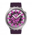 Orologio Swatch - Essentials Audacious Acai Solo Tempo 47mm Trasparente con Dettagli Viola