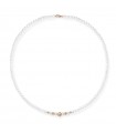 Lelune Necklace - Young with 4.5-5 mm Cultured Pearls and 18K Rose Gold Spheres - 0