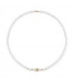 Lelune Necklace - Young with 5.5-6 mm Cultured Pearls and 18K Yellow Gold Spheres - 0