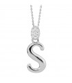 Boccadamo Choker - Sophie in 925% Silver with Zircons and Letter S - 0