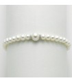 Bracciale Miluna da Donna - in Oro Bianco con Perle 5 - 5,5 mm e Diamanti