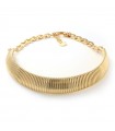 Unoaerre Necklace - Fashion Jewelery Semirigida Gold with Tubogas Shirt