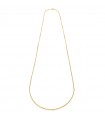 Unoaerre - Fashion Jewelery Long Gold Necklace with Forzatina Chain and Tubular Bars