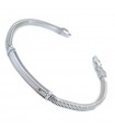 Zancan - Alpha Bracelet in 925% Silver and 18 Kt Rose Gold with White Crystal