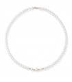 Lelune Necklace - Young with 5.5-6 mm Cultured Pearls and 18K Yellow Gold Spheres - 0