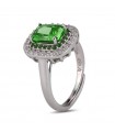 Boccadamo Ring for Women - Sophie Adjustable with Emerald Green Zircon and White Zircons