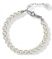 Boccadamo Women's Bracelet - 925% Silver Pearls with 8mm Medium Pearl String