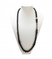 Nimei Woman's Necklace - with Black Onyx, Tahitian Pearls and 18k Yellow Gold - 0