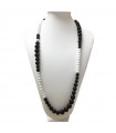 Nimei Woman's Necklace - with White Agate and Black Onyx - 0