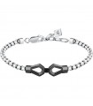 Morellato Men's Bracelet - Motown in 316L Steel with Chain and Black Elements