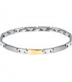 Bracciale Morellato da Uomo - Motown in Acciaio 316L con Maglia Centrale Gold