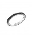 Veretta Crieri Ring - Aeterna in 18K White Gold with Black Diamonds 0.29 ct - Size 23 - 0