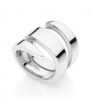 Unoaerre Ring - Fashion Jewelery Adjustable Silver Spiral