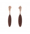 Pesavento Earrings - Polvere di Sogni Oval Pendants in 925% Silver Rose Bronze - 0