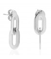 Unoaerre Earrings - Fashion Jewelery Silver with Flat Oval Chain