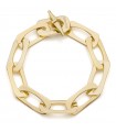 Unoaerre Bracelet - Fashion Jewelery Gold with Square and Flat Chain