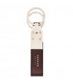 Pineider - Daily 23 Keyring in Tumbled Brown Calfskin