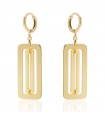 Unoaerre Earrings - Dinamica Gold Pendants with Rectangular Links