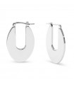 Unoaerre - Dinamica Earrings in Silver Bronze with Oval Circle