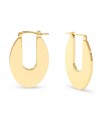 Unoaerre - Dinamica Earrings in Gold Bronze with Oval Circle