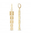 Unoaerre - Lux Gold Pendant Earrings with Flat Square Links