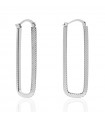 Unoaerre Earrings - Fashion Jewelery Silver with Elongated Diamond Link