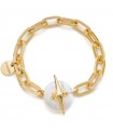 Unoaerre - Joya Gold Chain Bracelet with Mother of Pearl Clasp