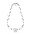 Unoaerre Necklace - Joya Silver Chain with Mother of Pearl T-Bar