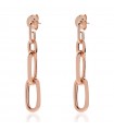 Orecchini Unoaerre - Fashion Jewellery Pendenti Rose Gold con Catena Forzatina