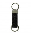 Pineider - Daily 23 Keychain in Tumbled Black Calfskin with Double Ring