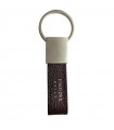 Pineider Keychain - Daily 23 in Brown Tumbled Calfskin