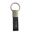 Pineider - Daily 23 Keyring in Tumbled Black Calfskin