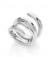 Unoaerre Ring - Fashion Jewelery in Spiral Silvered Bronze