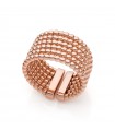 Unoaerre Ring - Fashion Jewelery Rose Band with Ball Chain