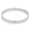 Unoaerre - Lux Bracelet in Rigid Silvered Bronze with Flat Tube