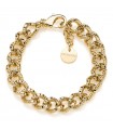 Unaoerre Bracelet - in Gilt Bronze with Diamond Groumette Chain