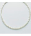 Miluna Necklace with White Freshwater Pearls for Women - 0